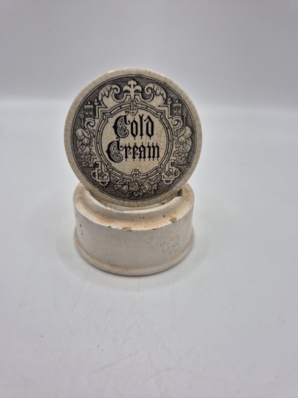 Cold Cream Pot Lid and Base