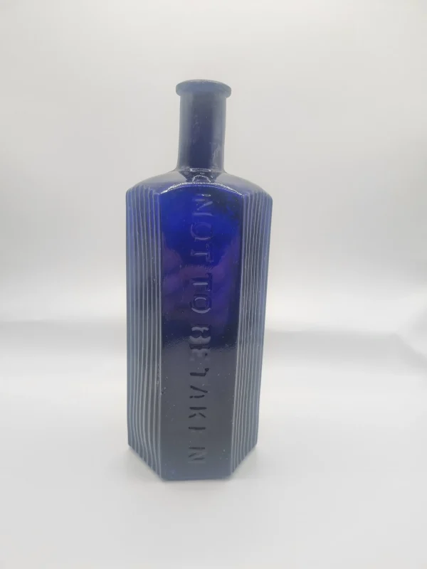 Large Blue Poison Bottle