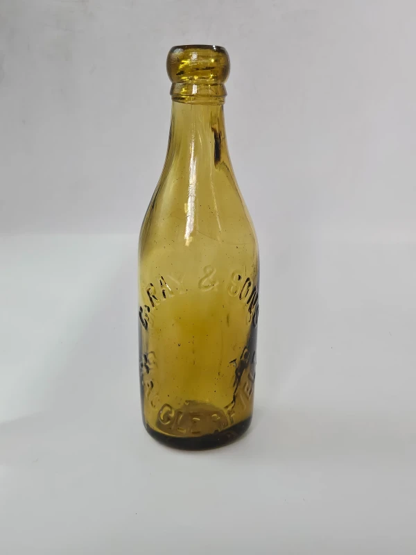 MACCLESFIELD AMBER BEER BOTTLE