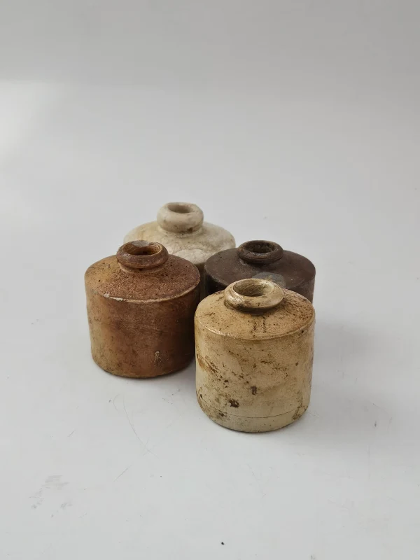 4 X 1880'S PORK PIE INK BOTTLES