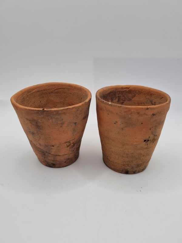 Two Small Terracotta Plant Pots