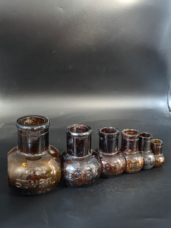 SET OF BOVRIL BOTTLES