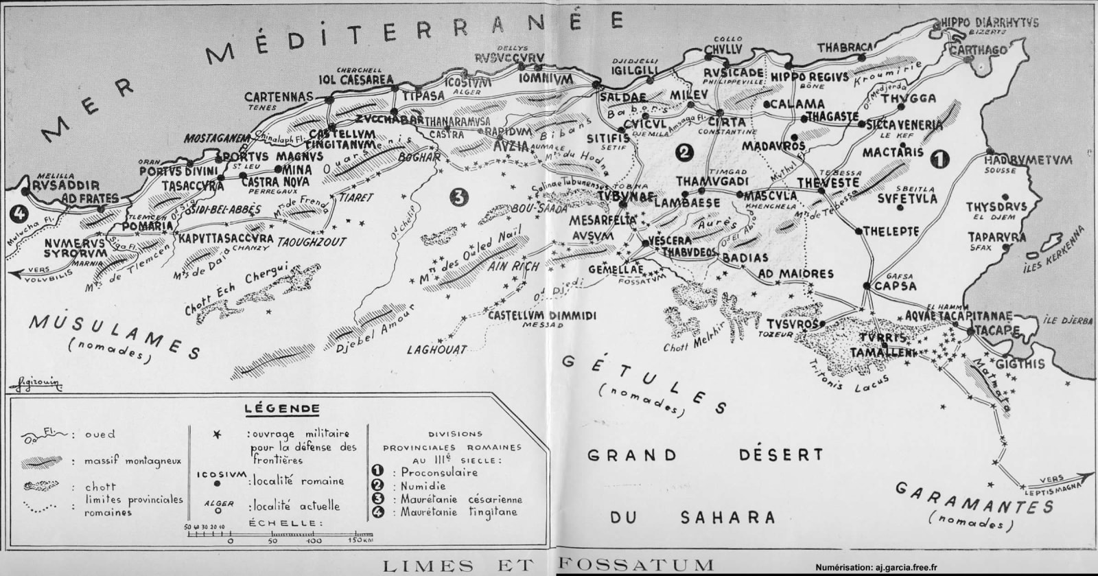 algerie map ancien