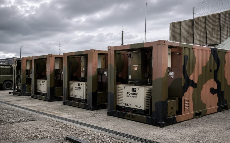Military shipping containers staged for deployment, factory-direct from SCS Global