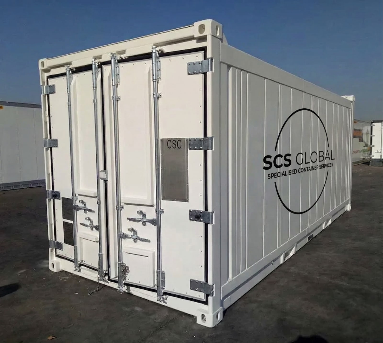DNV 2.7-1 certified offshore container on a harbour platform