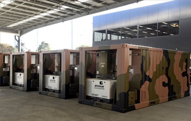 Northern Territory gold mine, two 40ft containerised HV and MCC switchroom modules forming a substation