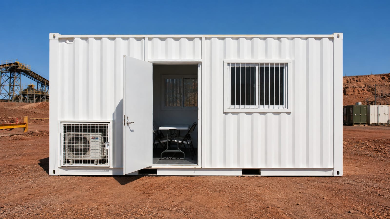 Containerised site infrastructure deployed across an active construction project