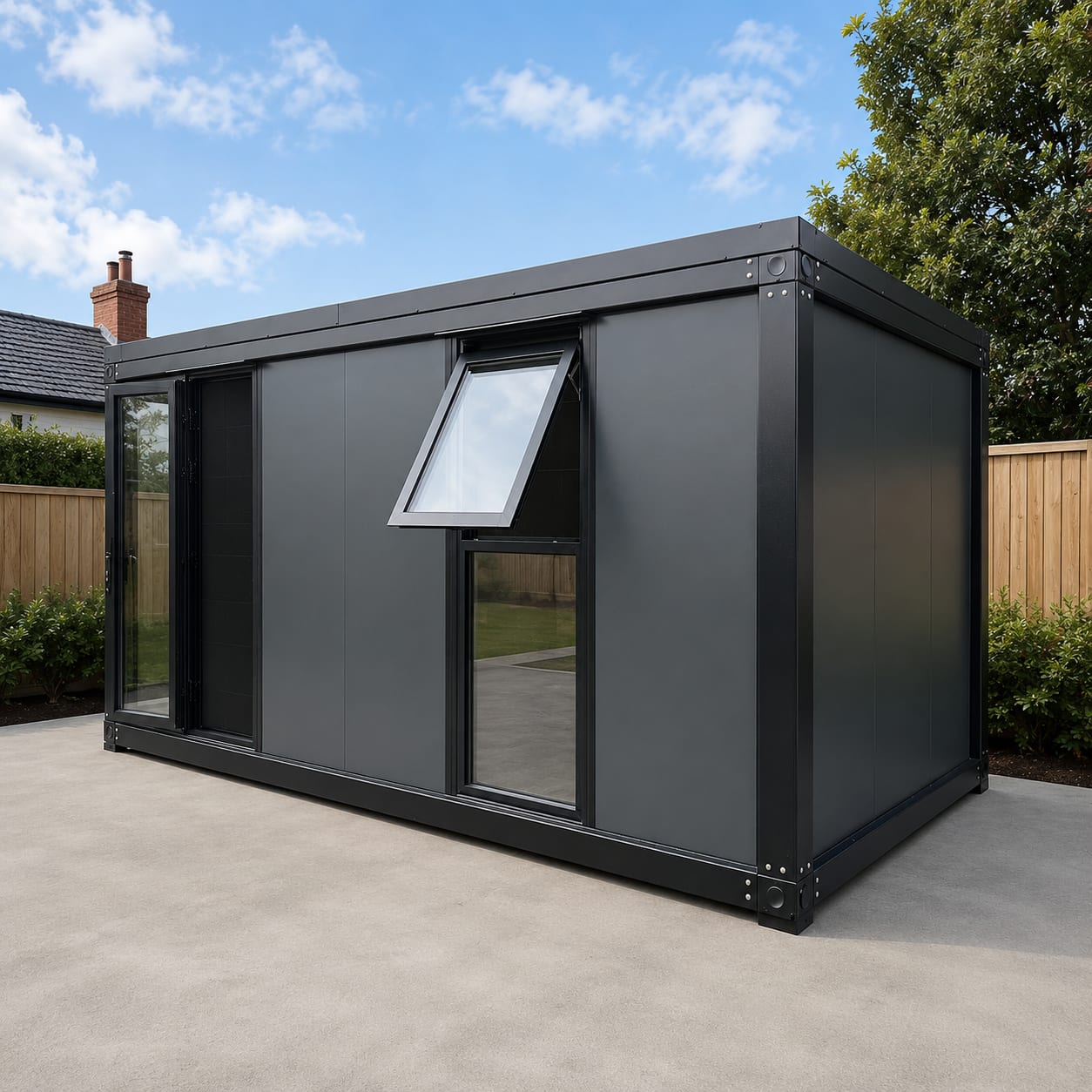 Flat pack building assembled on site, 6m by 3m DIY kit
