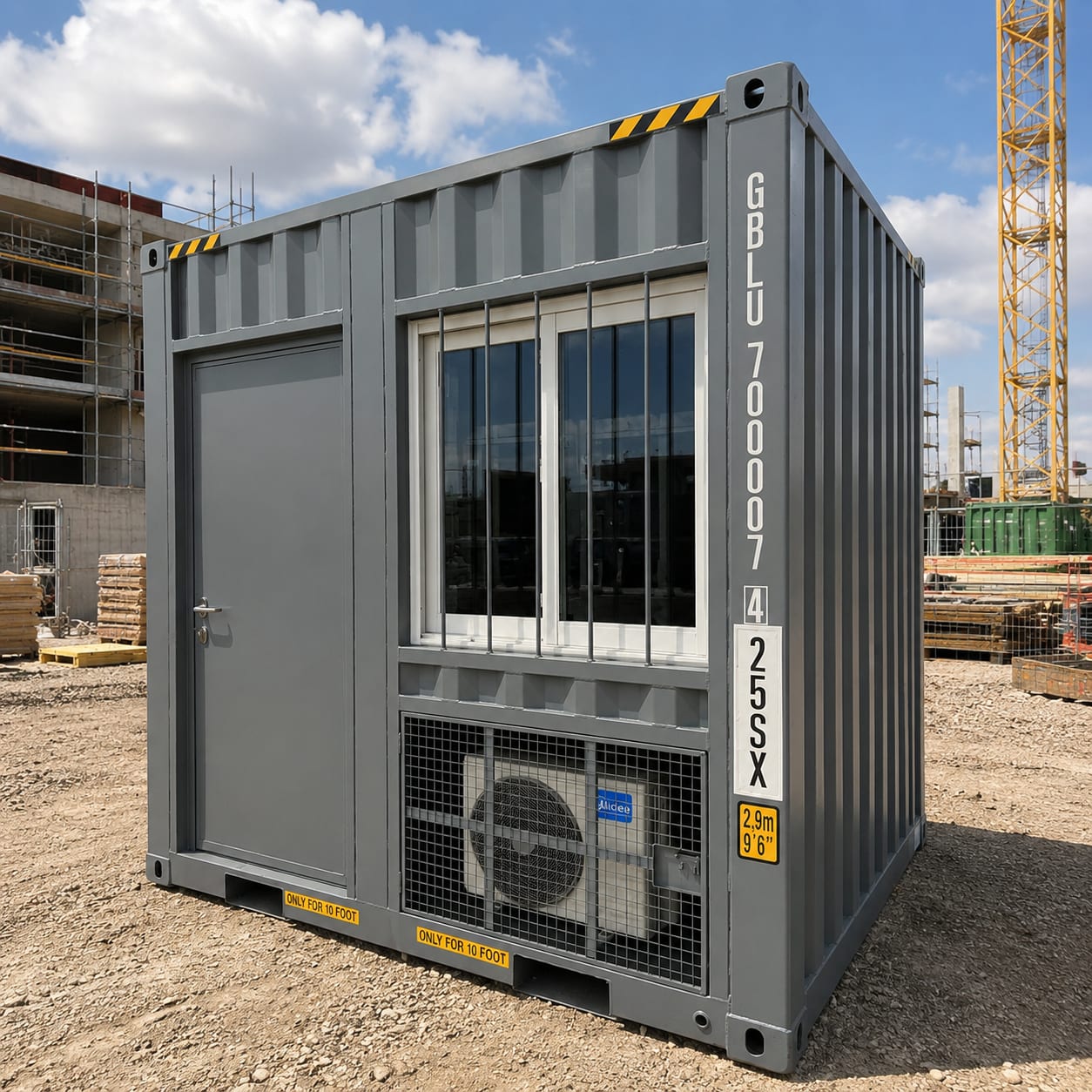 10ft container office exterior, compact portable site office by SCS Global