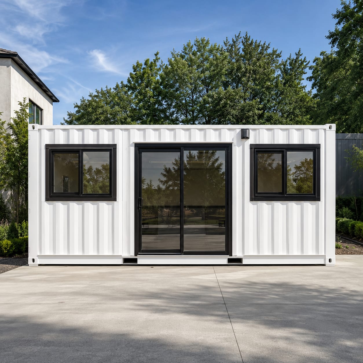 Custom container office exterior, engineered to spec by SCS Global