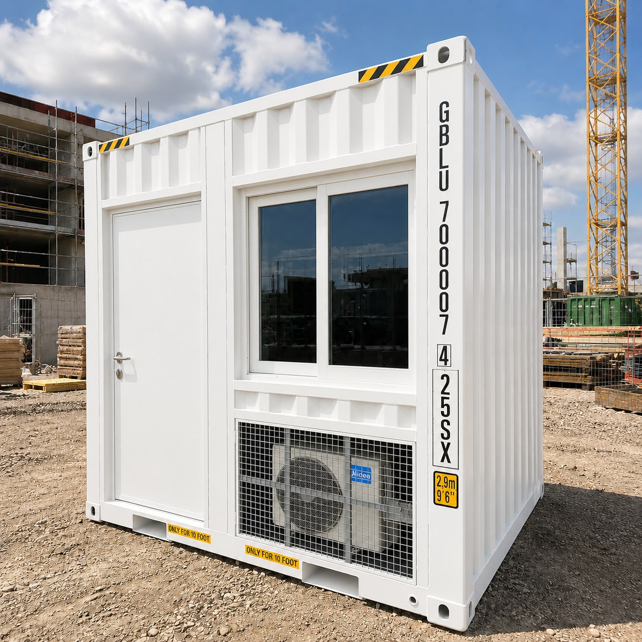 10ft container office exterior, compact portable site office by SCS Global
