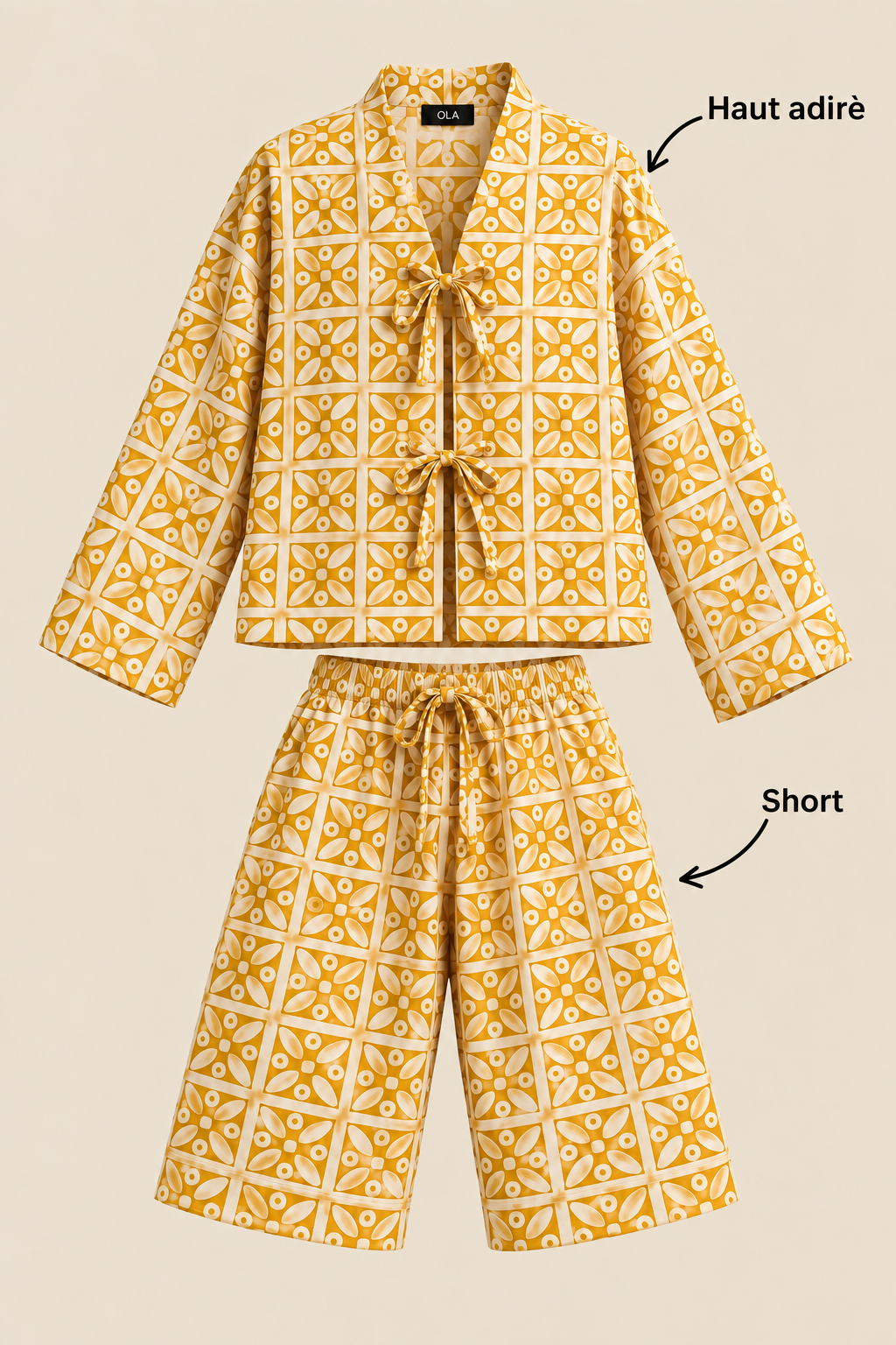 Ensemble short jaune