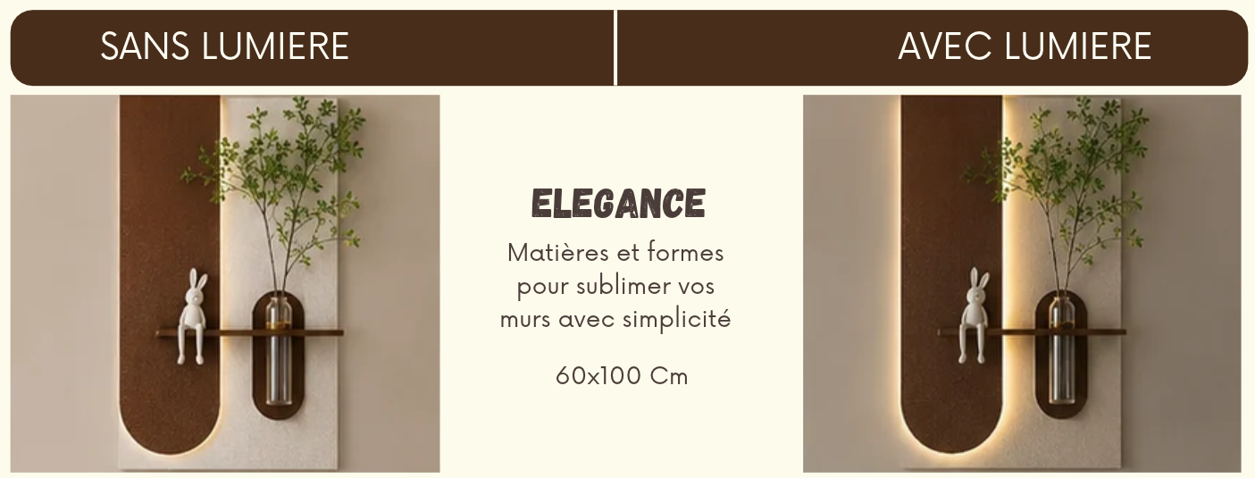 DECOR MURAL RETROECLAIRE • 60x100 Cm