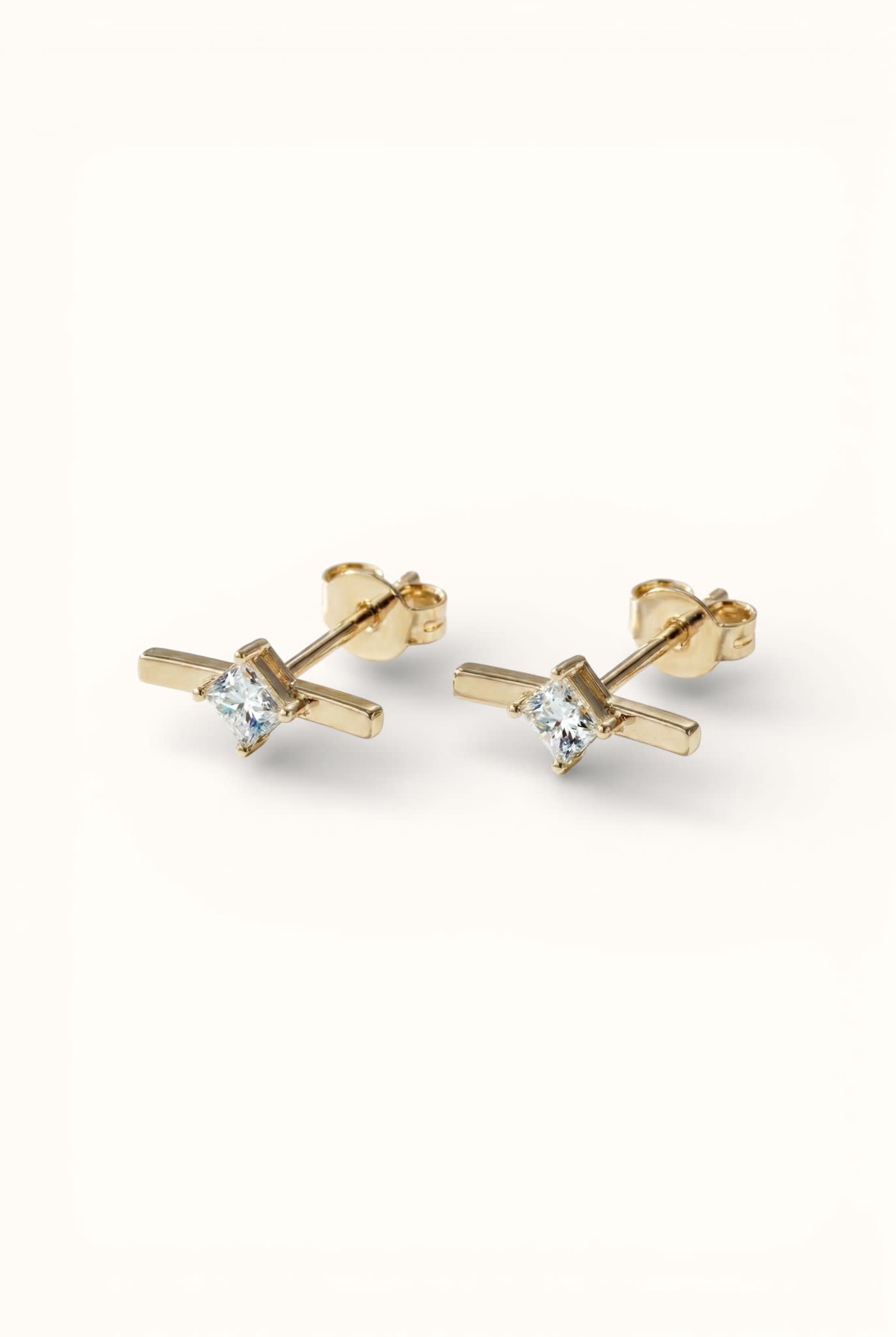 Princess Cut Lab Diamond Stud Earrings
