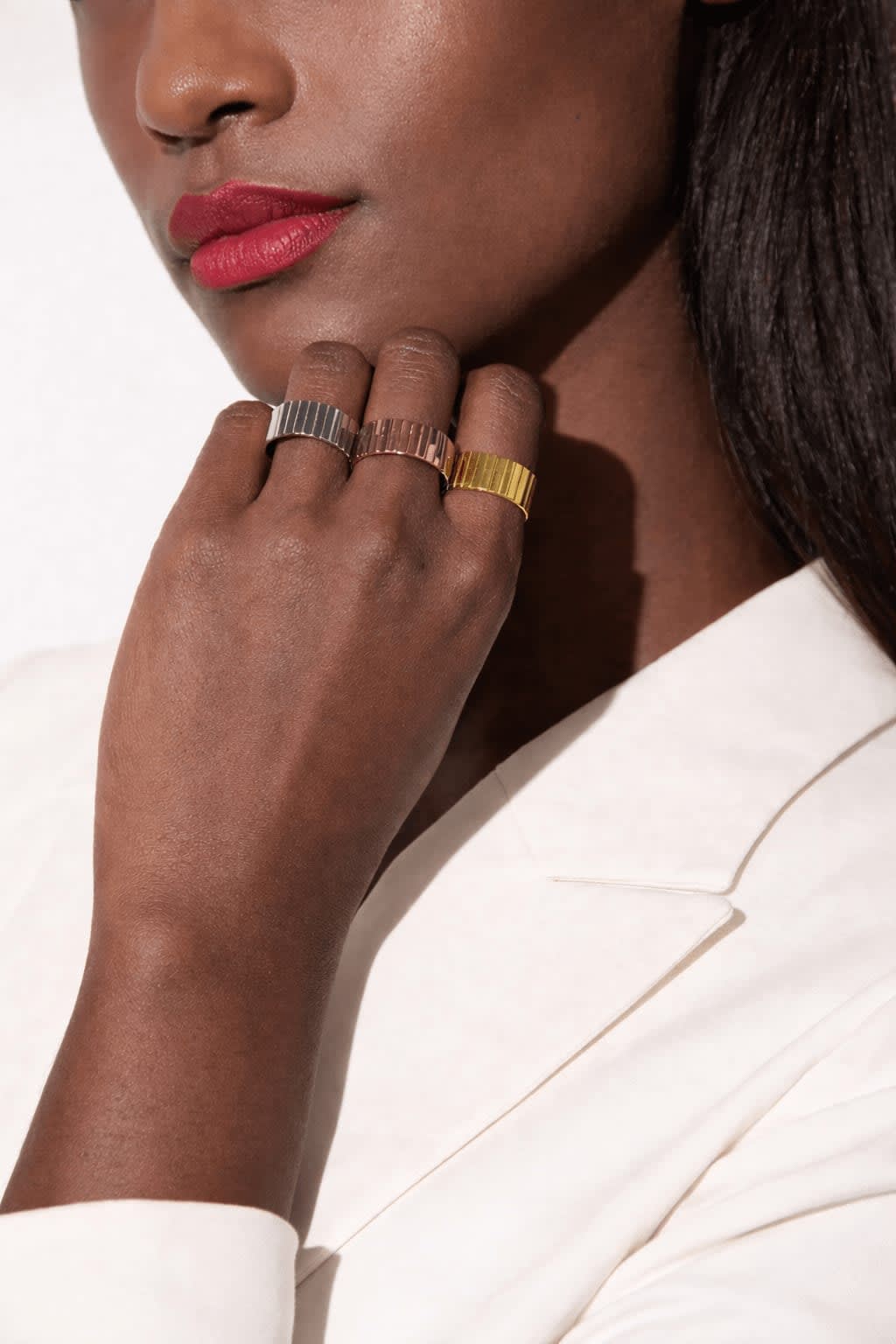 Infinity Ridge Ring In 14K Gold Vermeil