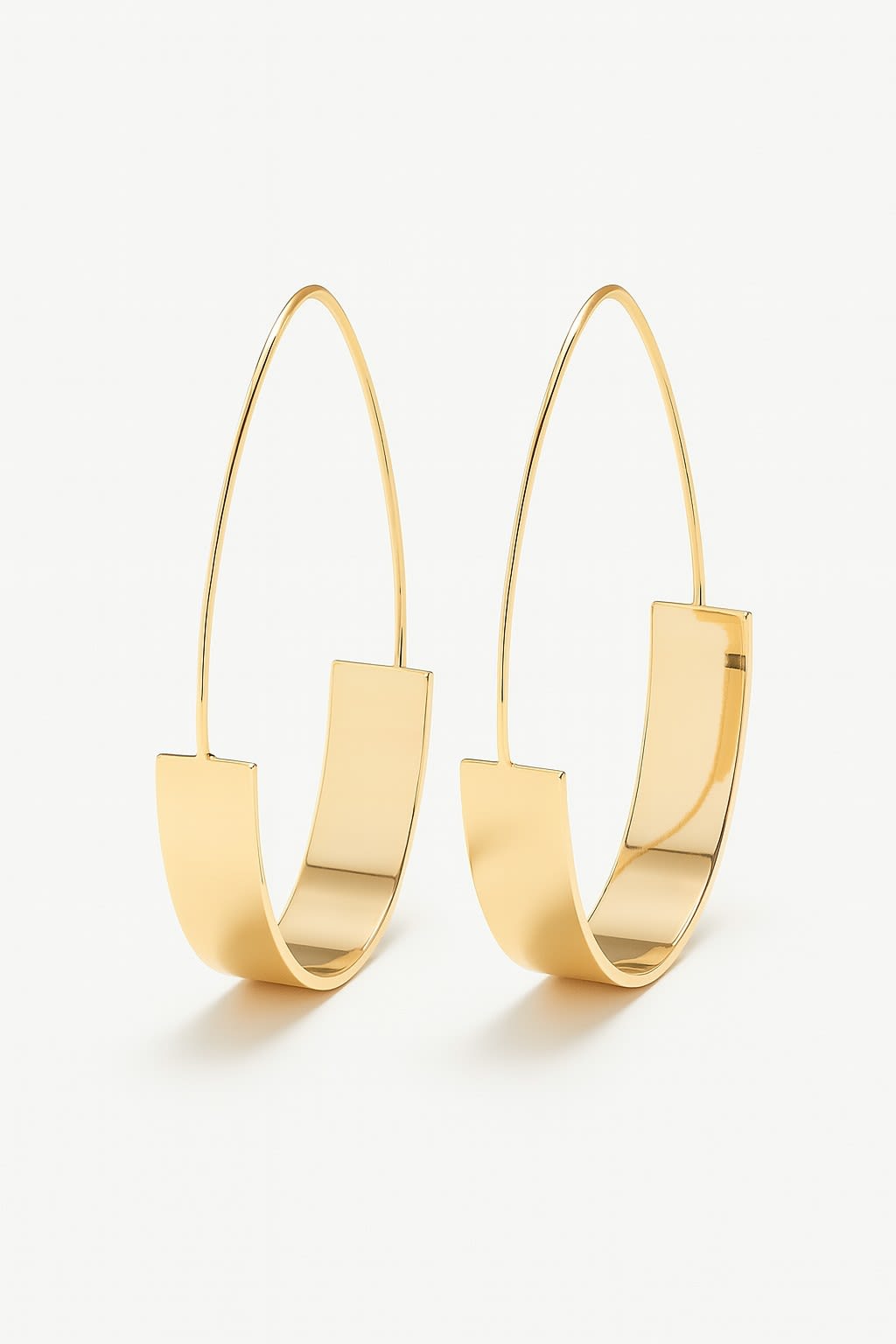 Bold Gold Plated Hoop Earrings