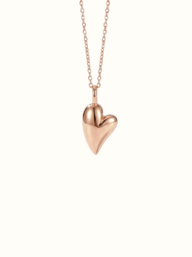 Heart Pendant Necklace in Recycled Yellow Gold