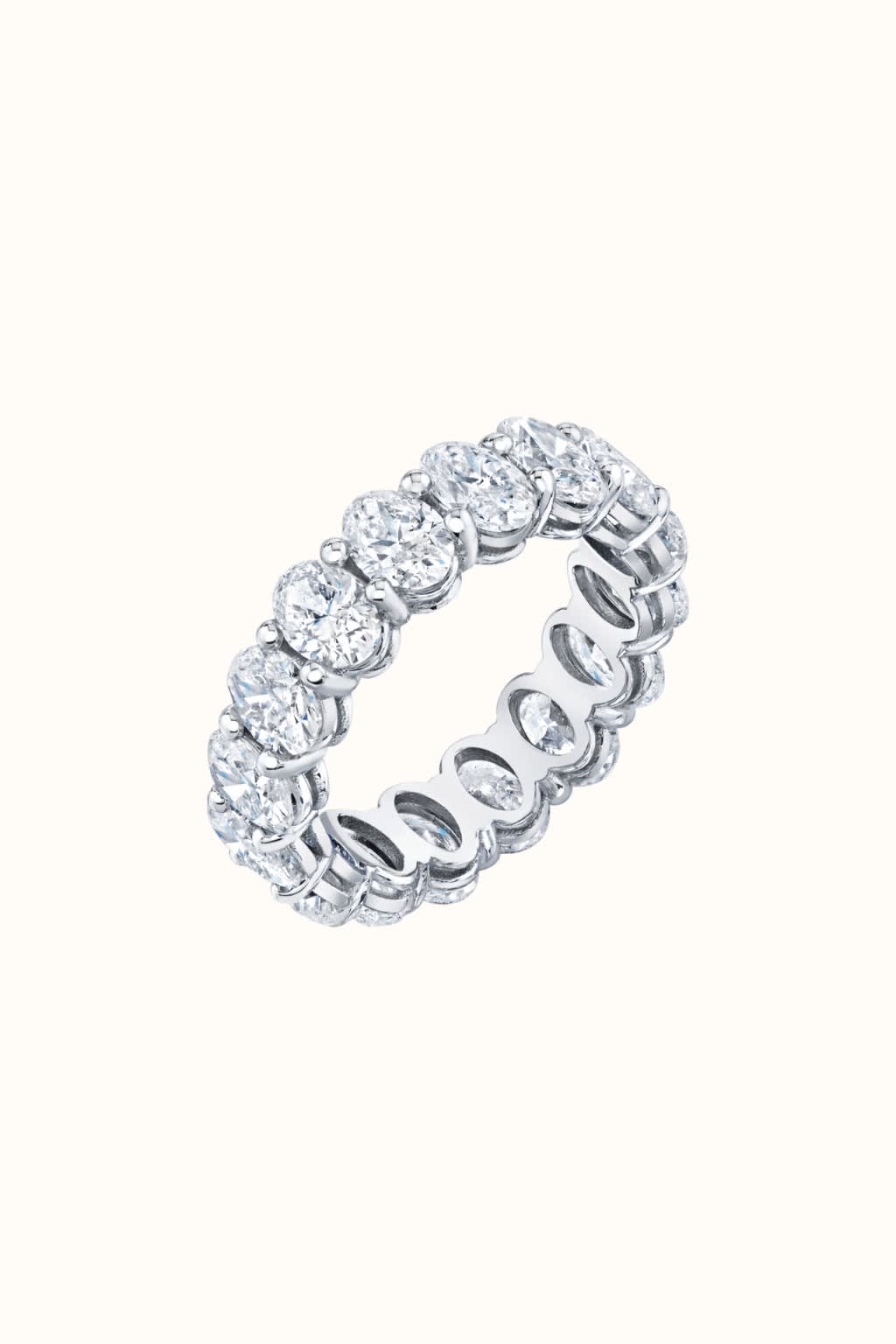 Oval Lab Diamond Eternity Ring, 5.6 cttw