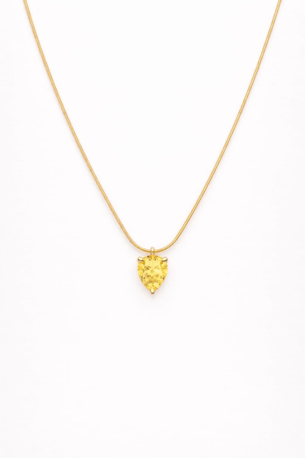 Canary Yellow Sapphire Heart Pendant