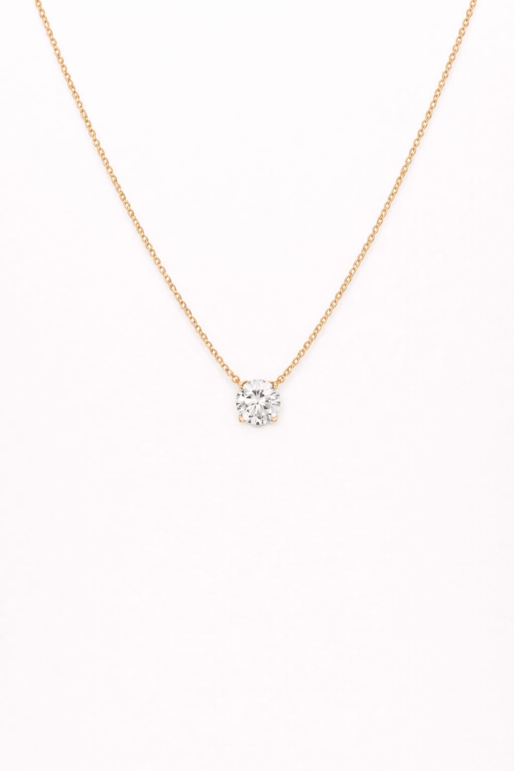 Classic Round Cut White Sapphire Pendant