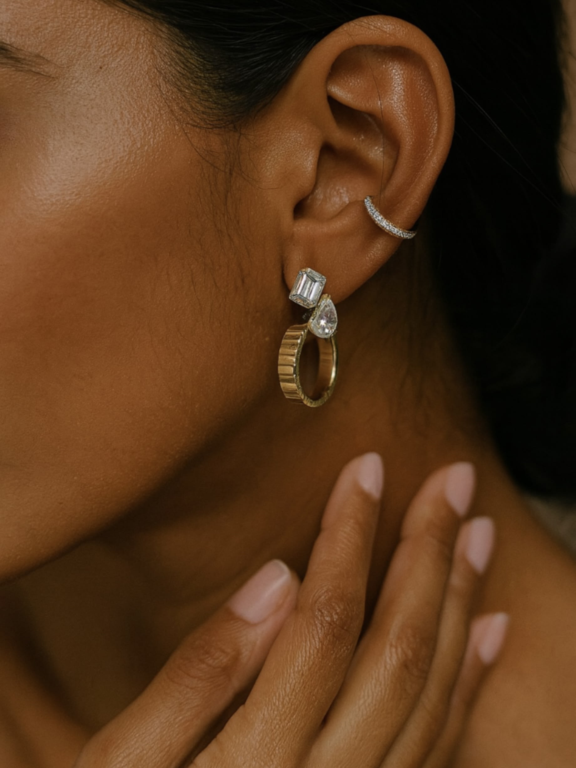 Sapphire Cascade Drop Earrings