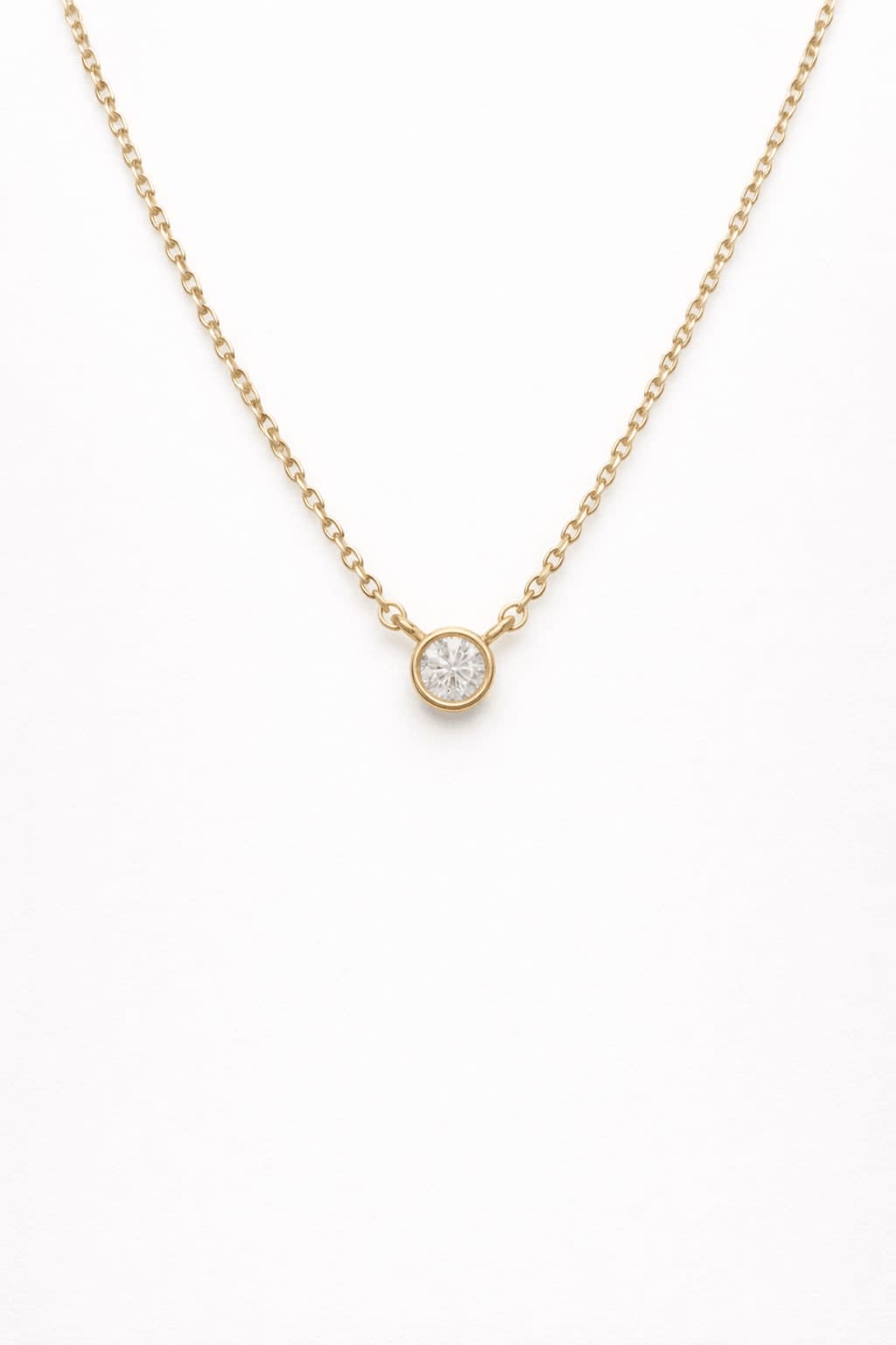 Diamond Bezel Necklace