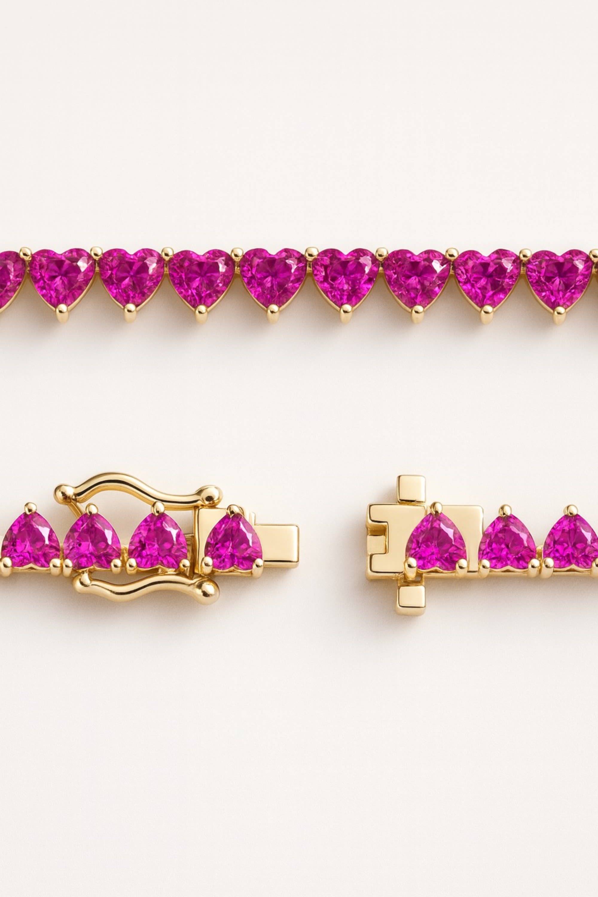 22ct Lab Grown Pink Sapphire Necklace