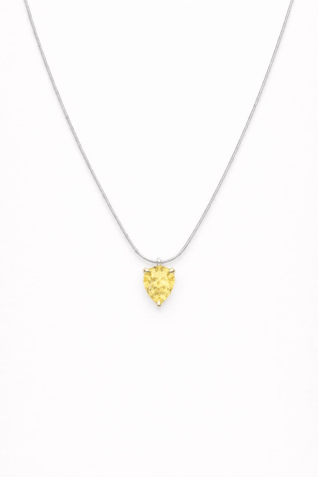 Canary Yellow Sapphire Heart Pendant