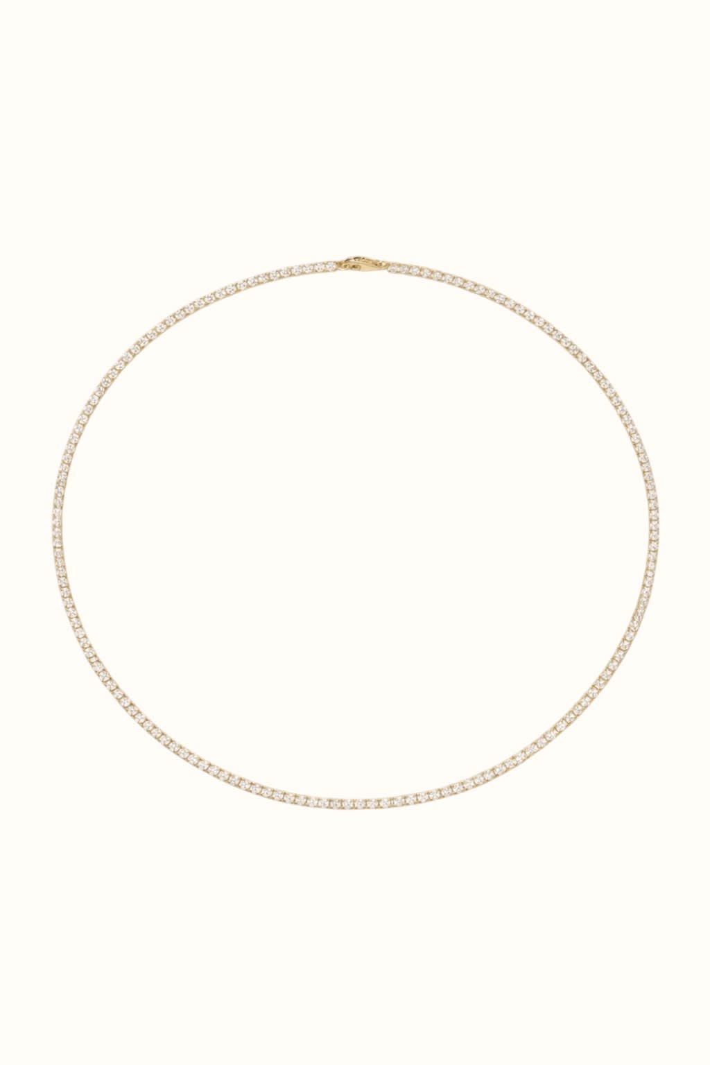 Vermeil Tennis Necklace With Cubic Zirconia
