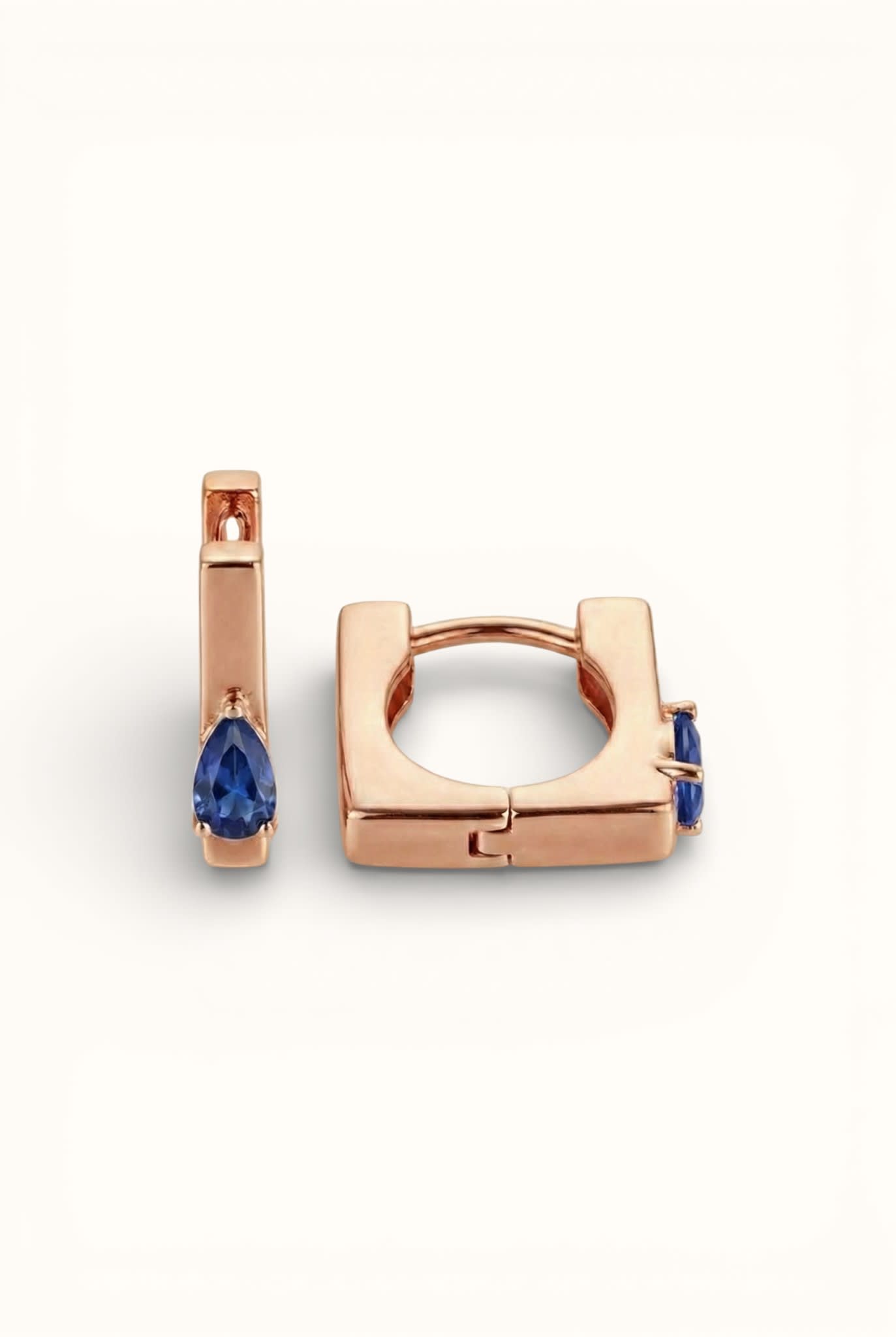 Sapphire Huggie Hoop Earrings