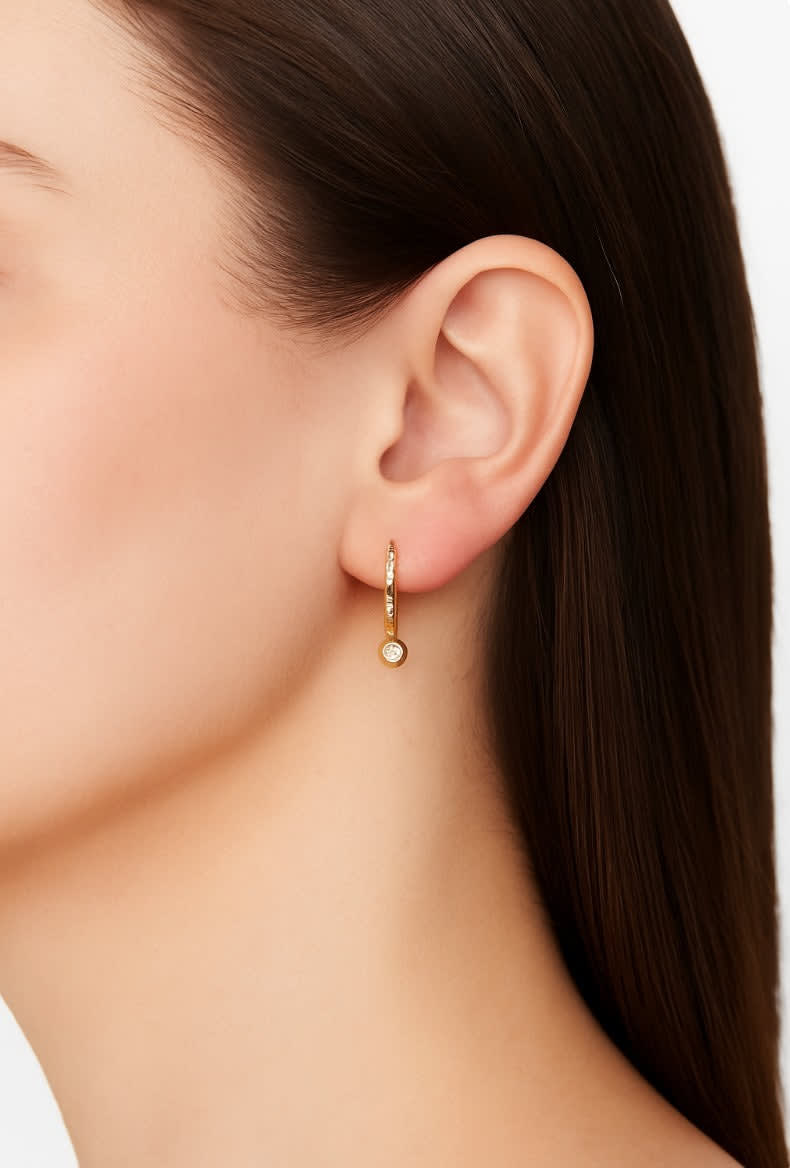Vermeil Diamond Drop Earrings