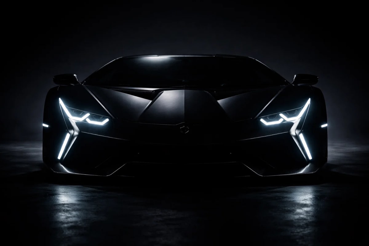 Italian supercar headlights - Ferrari and Lamborghini LED signature patterns