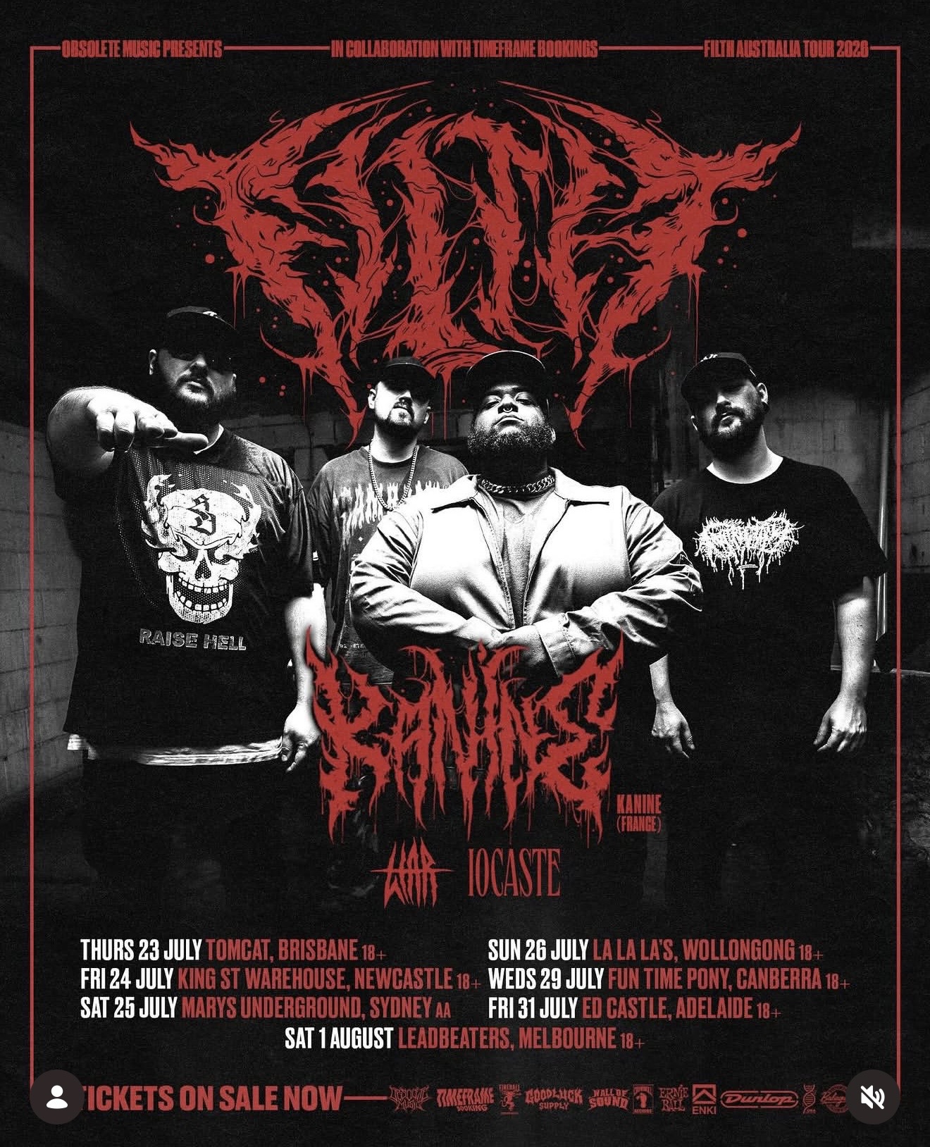 Filth (US) Australian Tour at Fun Time Pony