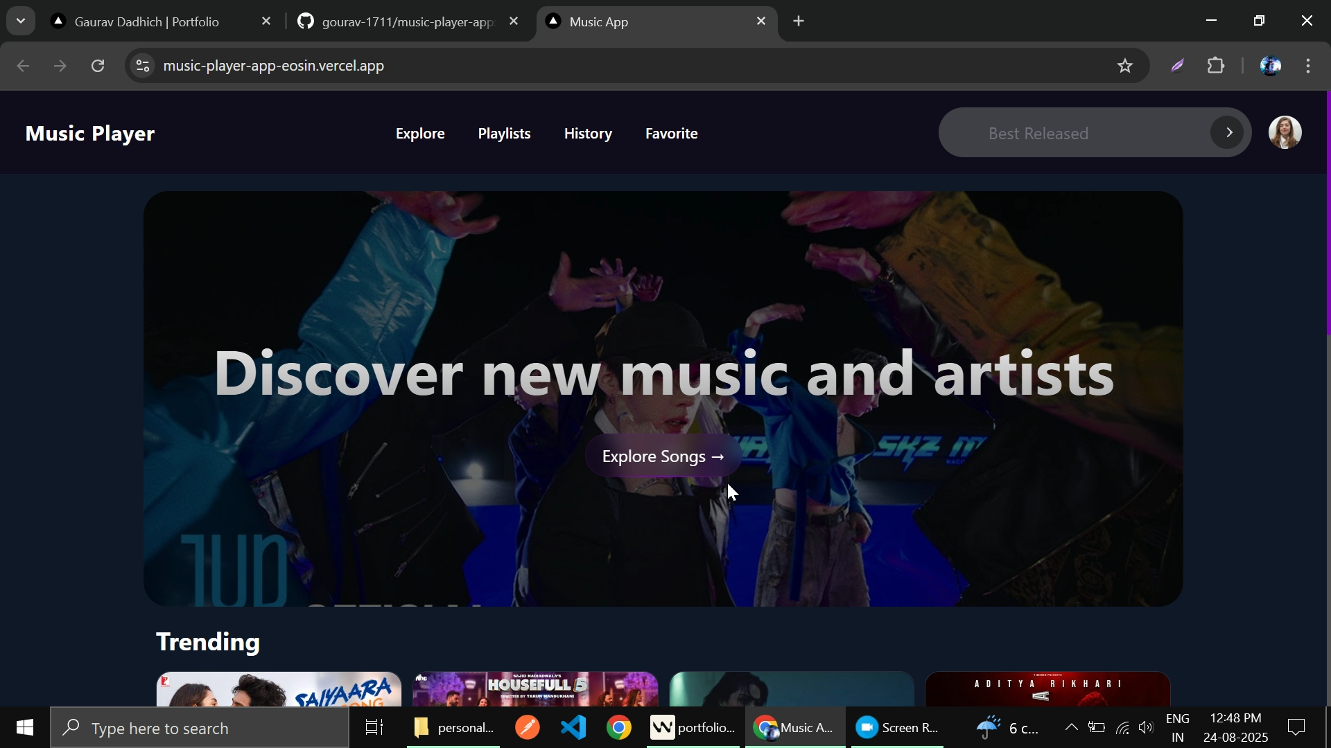 A Next js Music Player