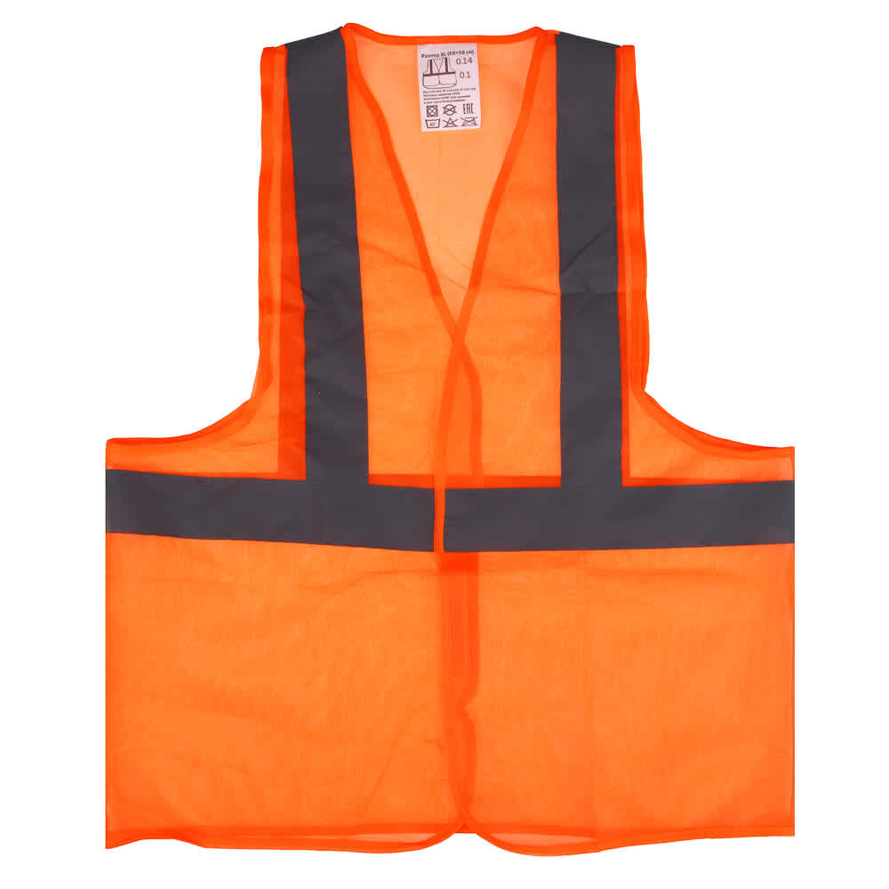 Жилет сигнальный светоотражающий оранжевый размер XL