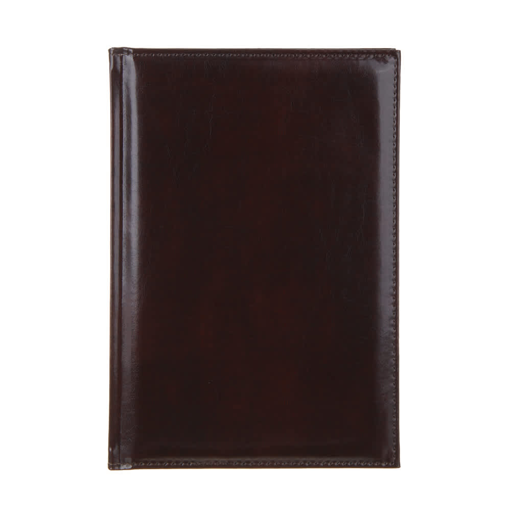 Ежедневник недатированный "БИЗНЕС" А5, 320 стр., тв.обл.с поролоном, искусственная кожа, коричн.