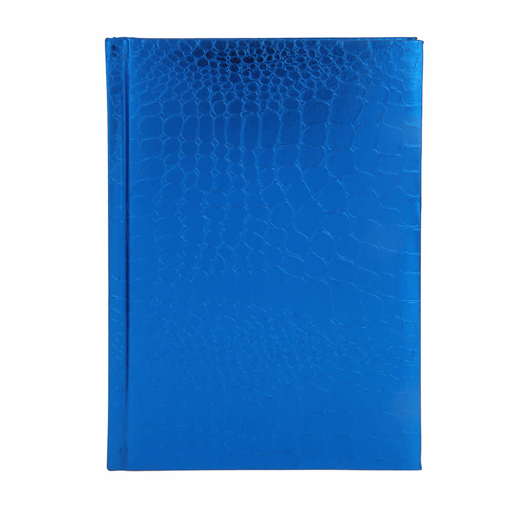 Ежедневник недатир."РЕПТИЛ" А5, 320 стр., тв.обл.с поролоном, бумвинил под рептилию, голубой метал.