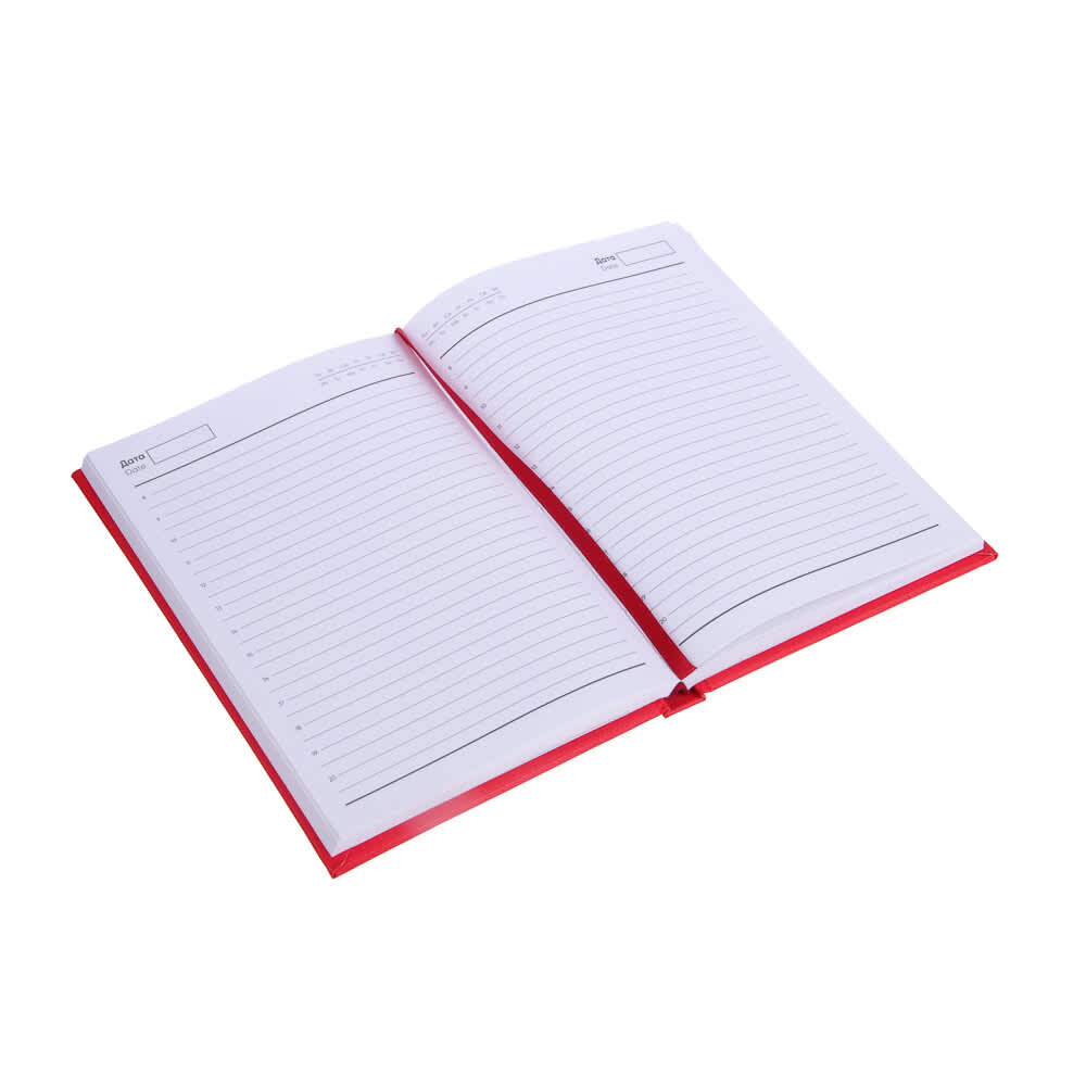 2 Ежедневника  А5, 320 страниц, твердая обложка с поролоном, фактурный бумвинил, бордовый