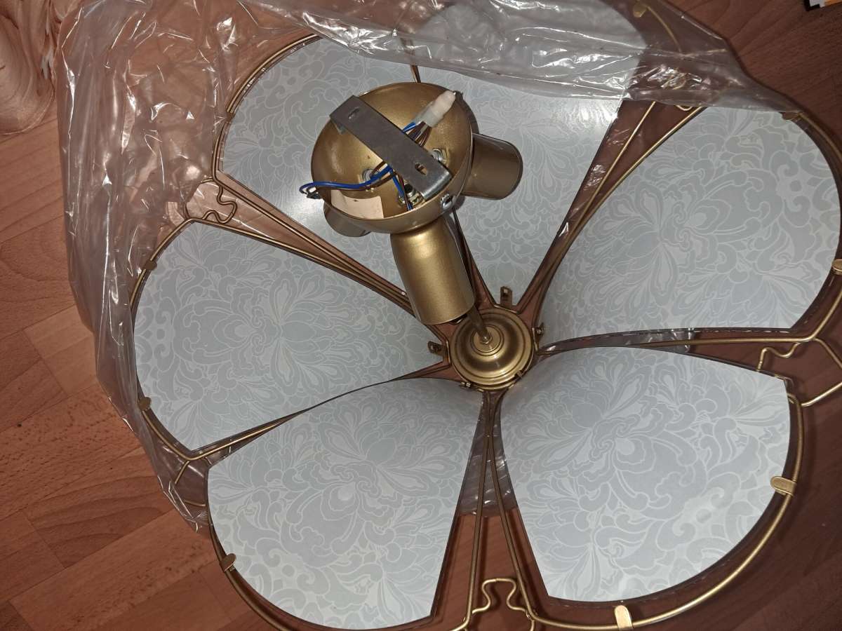 Люстра VIROMAX DELTA 16 560 31GW-3 Подвес интерьерный 3-х ламповый Е27, размер 550х380мм синяя