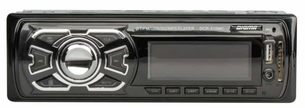 Автомагнитола Digma DCR-310MC типоразмер 1DIN максимальная мощность 4x45Вт (1088431)
