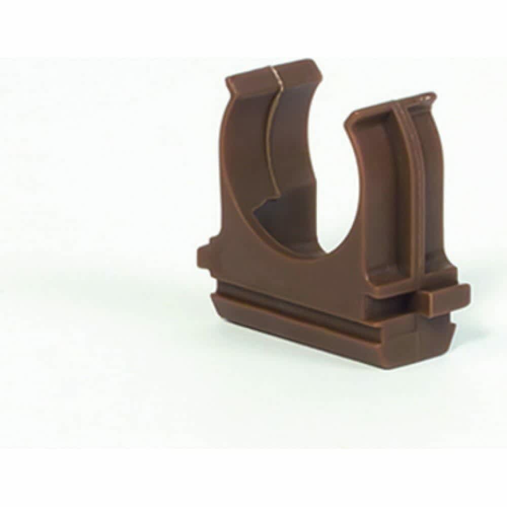 Крепеж-клипса для труб Урал ПАК под темное дерево, d16 мм, 10 шт. АТ-90116-010