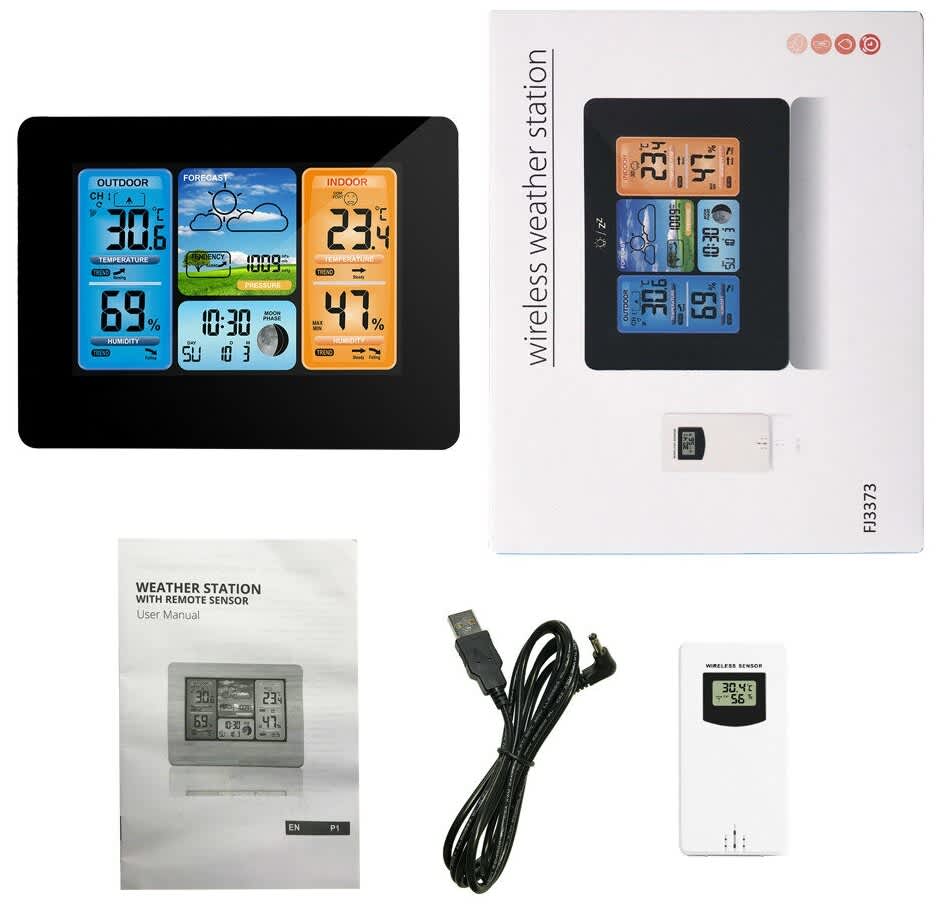 Часы-метеостанция Орбита OT-HOM01 (Черный)