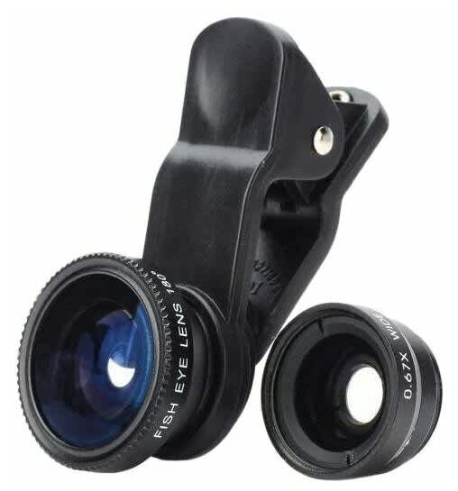 Набор линз для Смартфонов Орбита FD-02 3в1, металл, макро, рыбий глаз