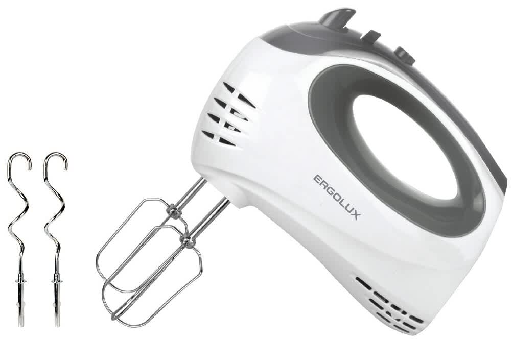 ERGOLUX ELX-EM02-C31 бело-серый (миксер ручной 320 Вт, 220-240В)