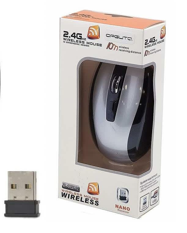 Мышь беспроводная OT-PCM27 Орбита G-109 (USB, 2.4ГГц, 2ААА, 10м серебристая