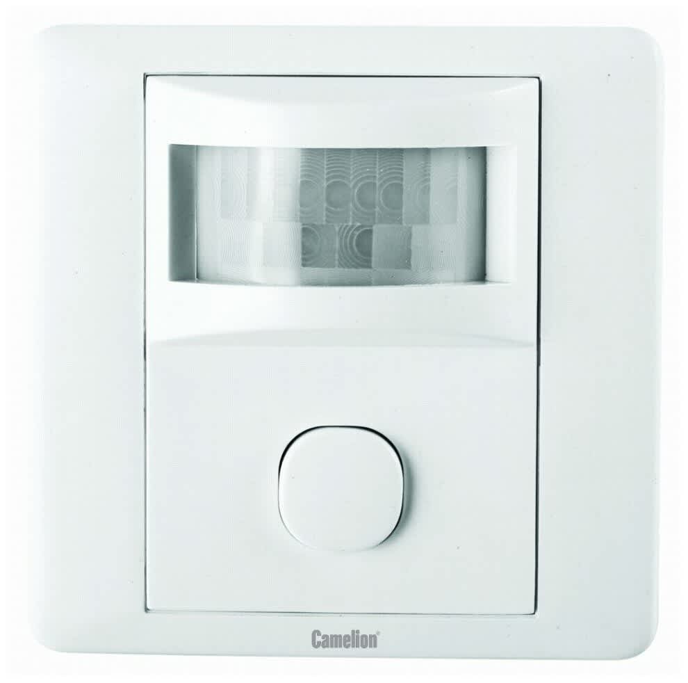 *Электронный сенсор включения освещ LX-19С белый (двухпровод., настен. встр.,120гр., 200W) Camelion