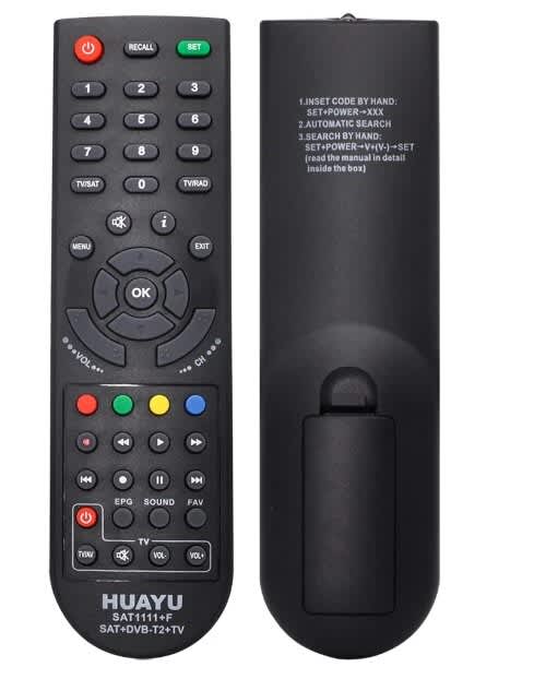 Универсальный пульт ДУ HUAYU RM-SAT1111+F (DVB-T2/SAT/TV)