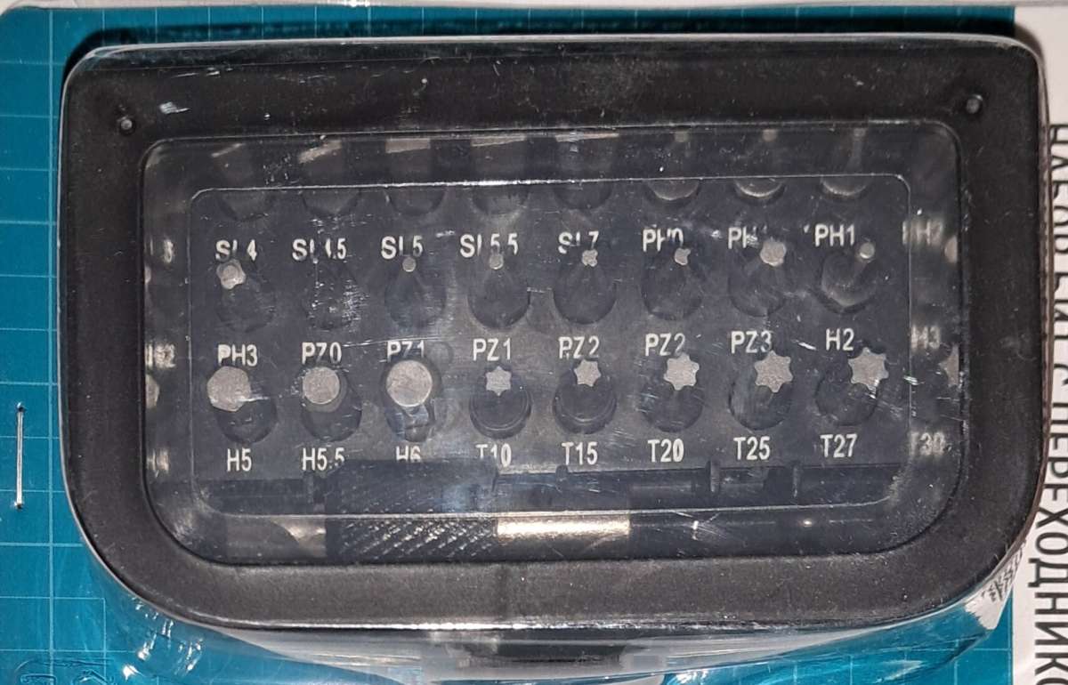 Набор бит с переходником, Master Hand, в удобном футляре, 32 предмета