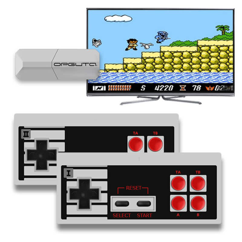 Орбита OT-TYG05 приставка игровая (8 bit) с двумя беспроводными джойстиками