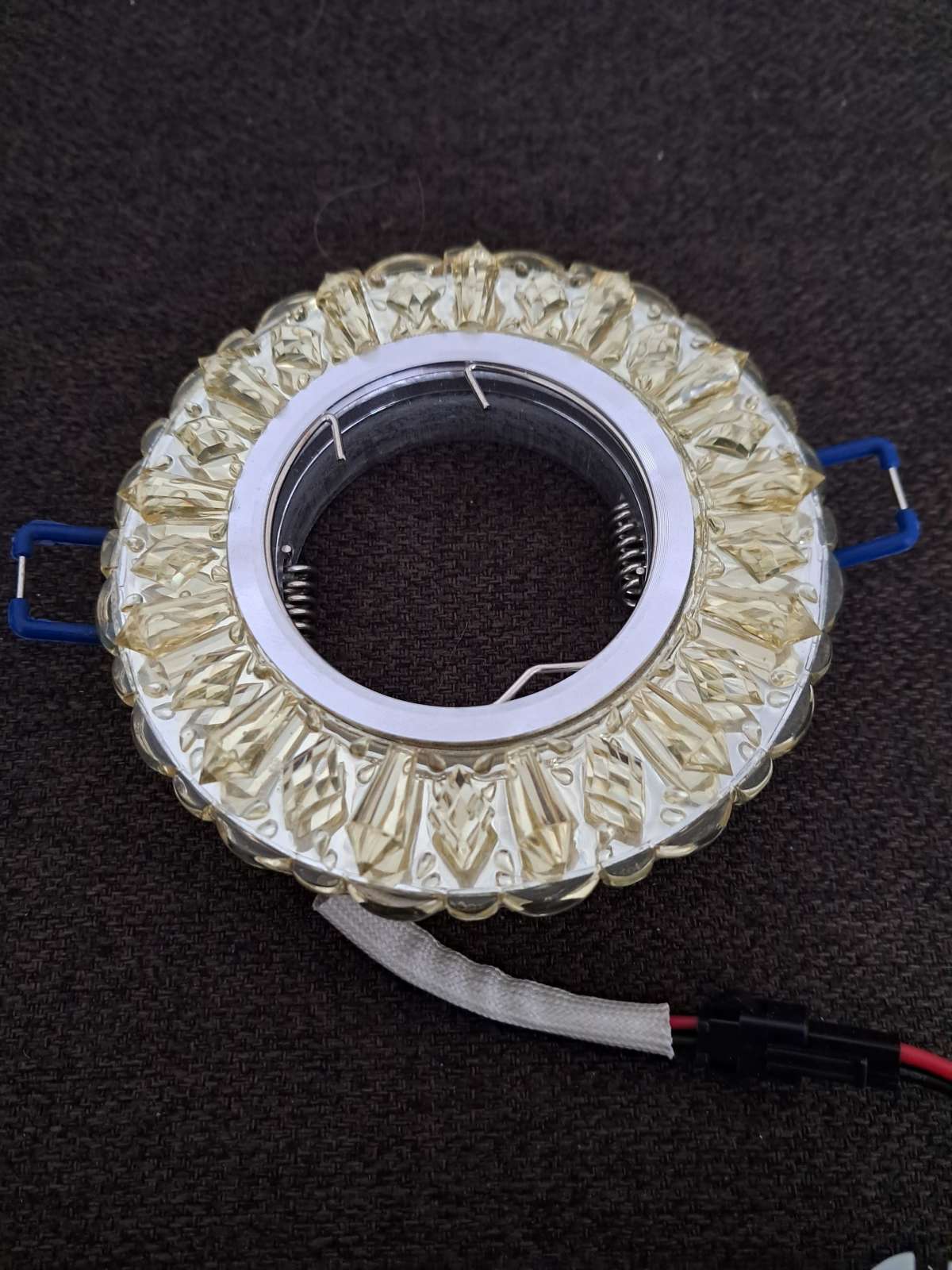 Встраиваемый светильник A638 SR-WH MR16 прозрачный с декоративным стеклом и LED-подсветкой Кристалл